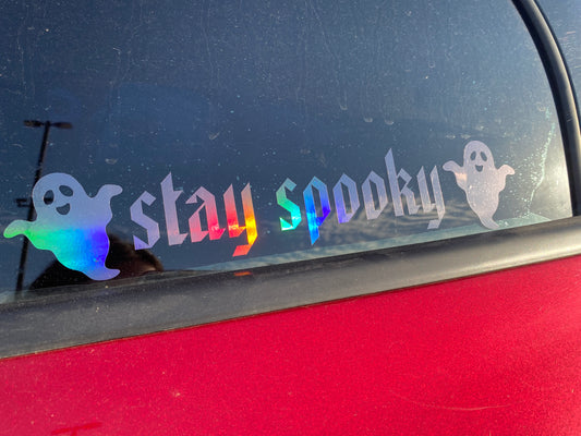 Stay Spooky Ghost Decal, Bumper Sticker, Window Decal, Laptop Decal