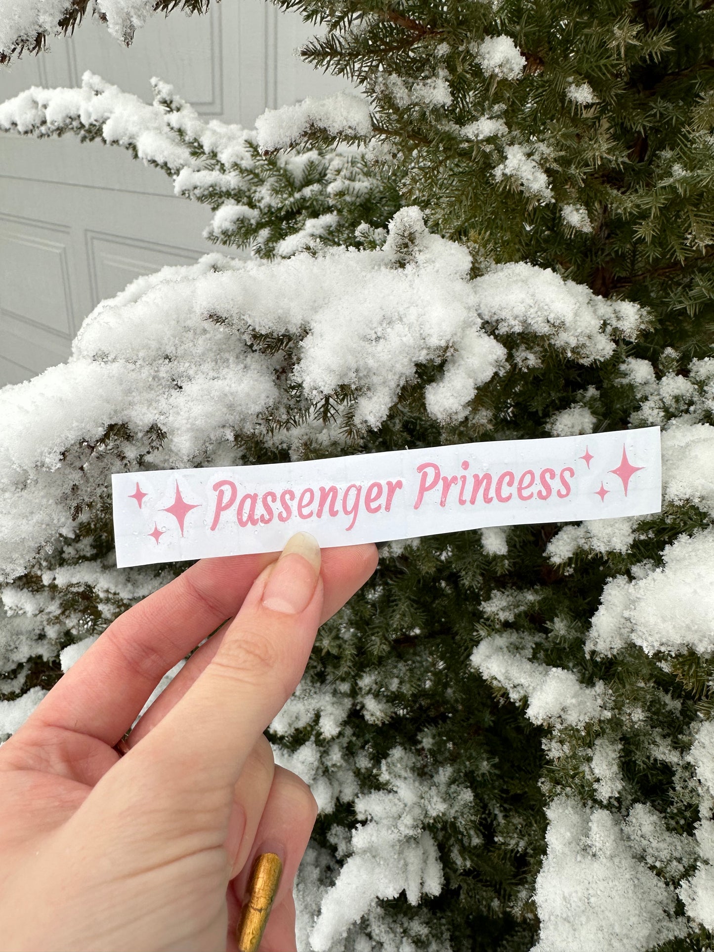 Passenger Princess Car Decal Pack of 3, Permanent Vinyl Mirror Decal Sticker, Mix and Match Pack, Gift Idea, Car Accessories