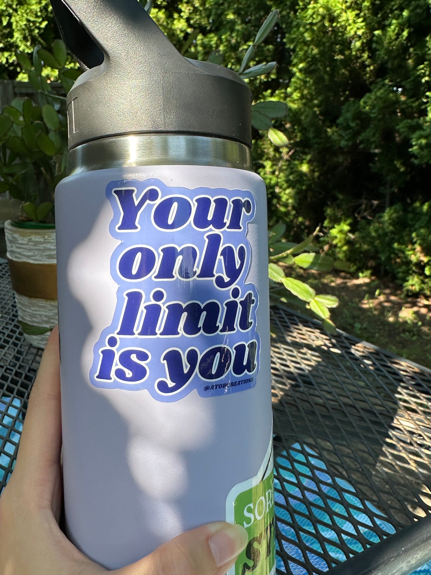 Your Only Limit Is You Sticker, Motivational Water Bottle Sticker