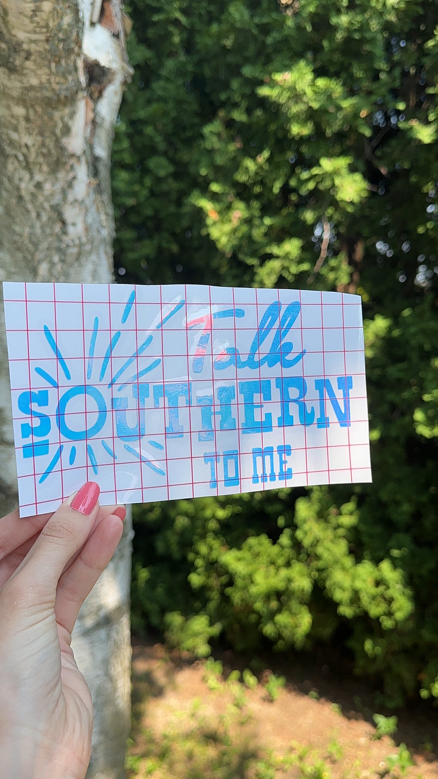 Talk Southern To Me Vinyl Car Bumper Sticker, Southern Charm Bumper Sticker