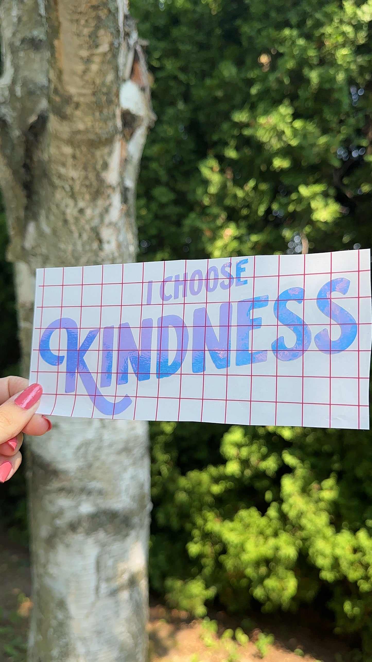 I Choose Kindness Vinyl Car Bumper Sticker, Spread Positivity