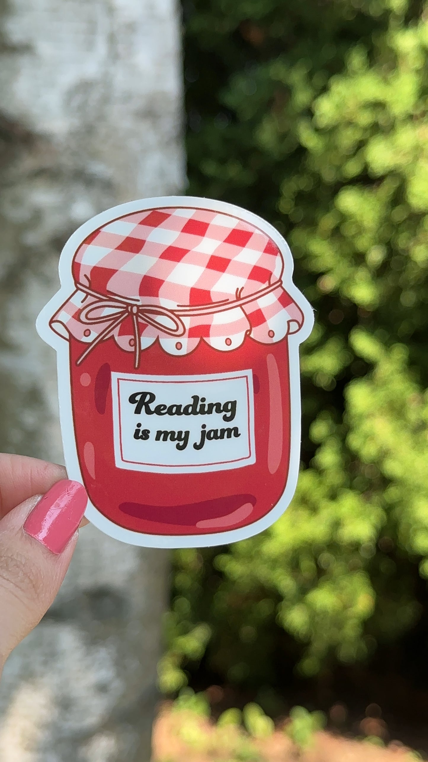 Reading Is My Jam Sticker, Bookworm Kindle Sticker