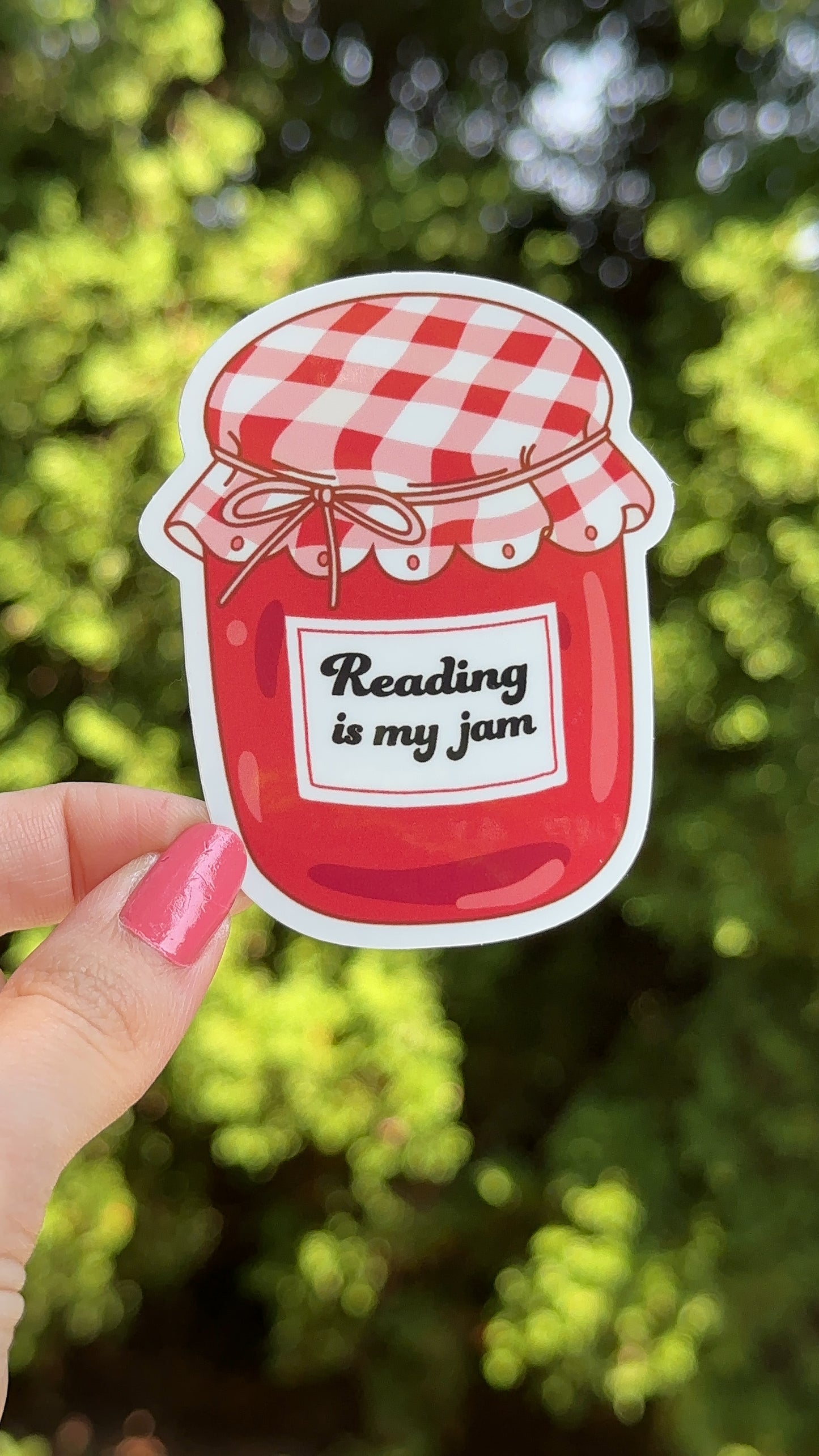 Reading Is My Jam Sticker, Bookworm Kindle Sticker