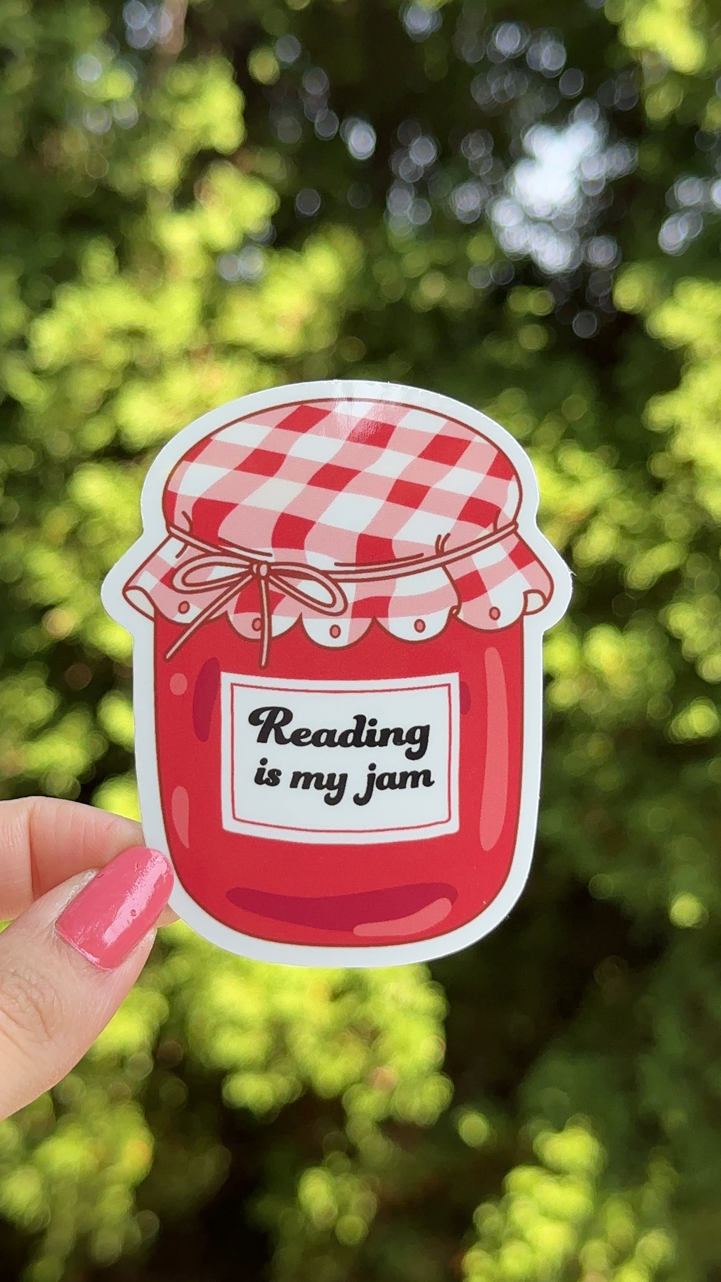 Reading Is My Jam Sticker, Bookworm Kindle Sticker