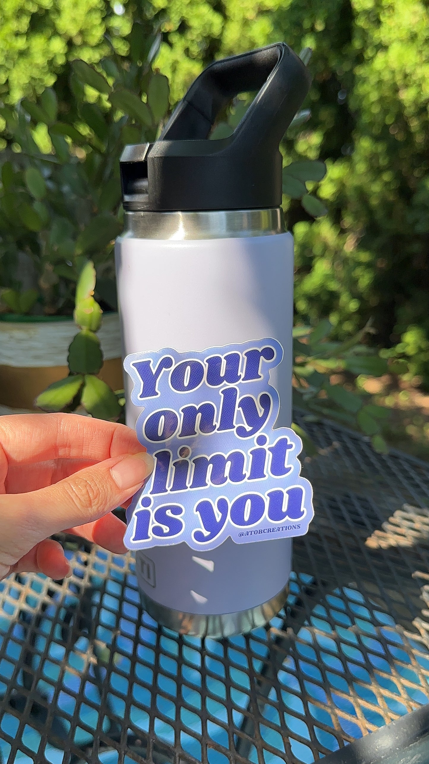 Your Only Limit Is You Sticker, Motivational Water Bottle Sticker