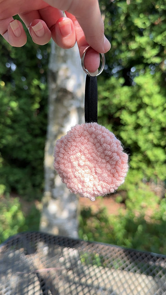 Simple Punch Needle Keychain, Handmade Keychain