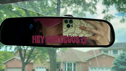 Hey Gorgeous Car Decal, Bumper Sticker, Mirror Sticker, Car Accessories