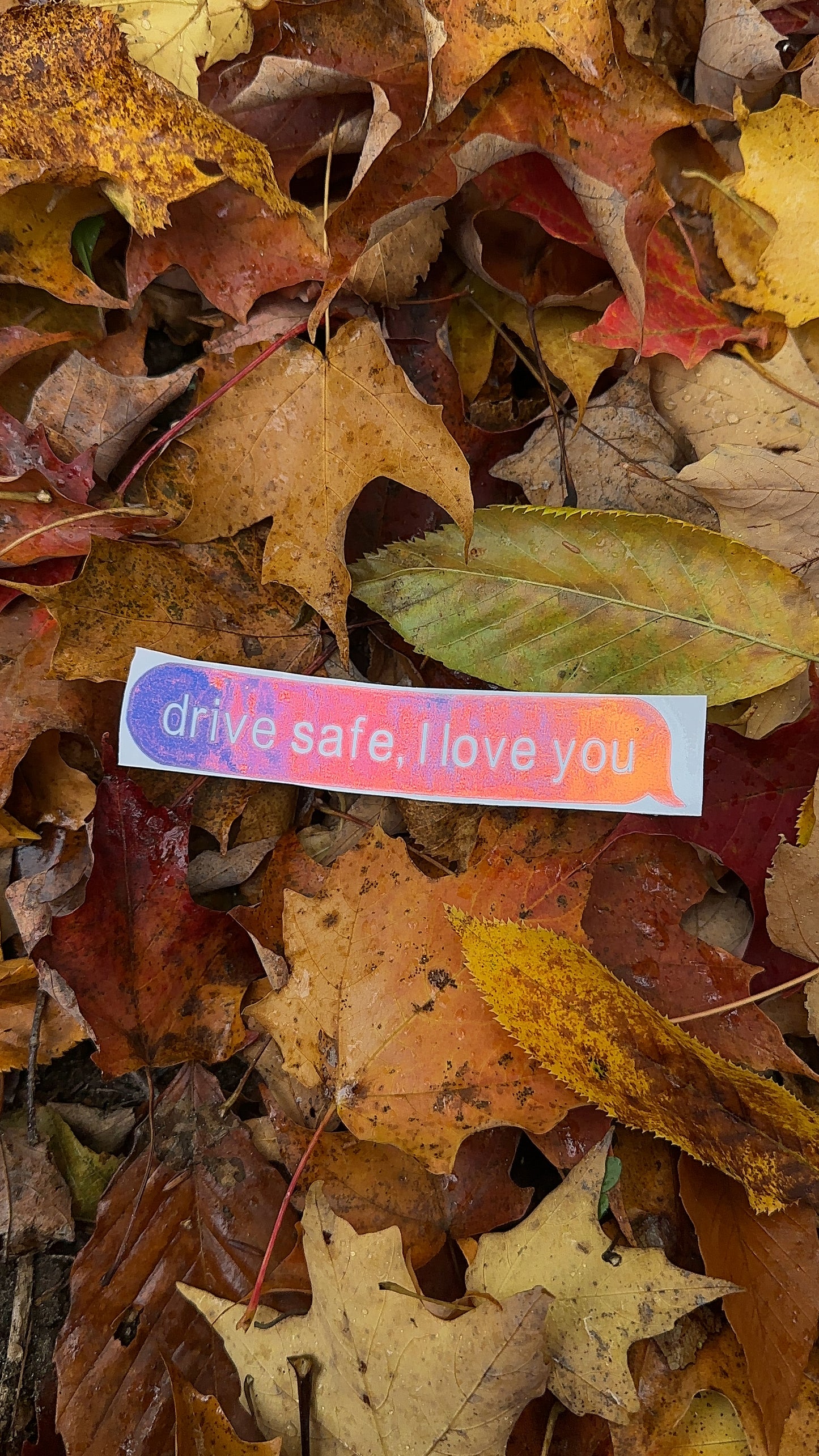 Drive safe, I love you, Car Decal, Holographic Vinyl Window Sticker