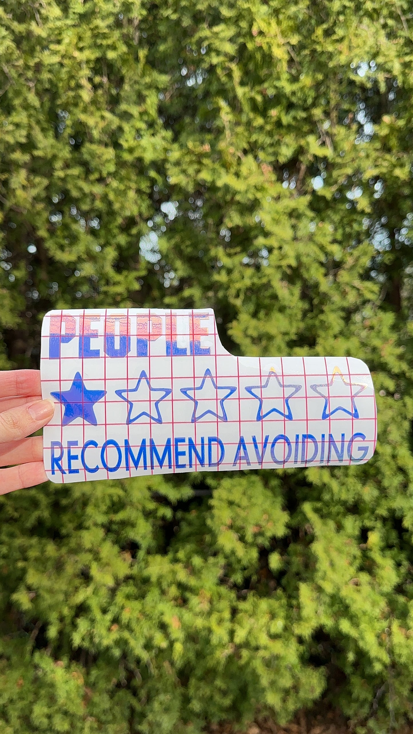 People Recommend Avoiding Car Decal, Bumper Sticker, Unhinged Funny