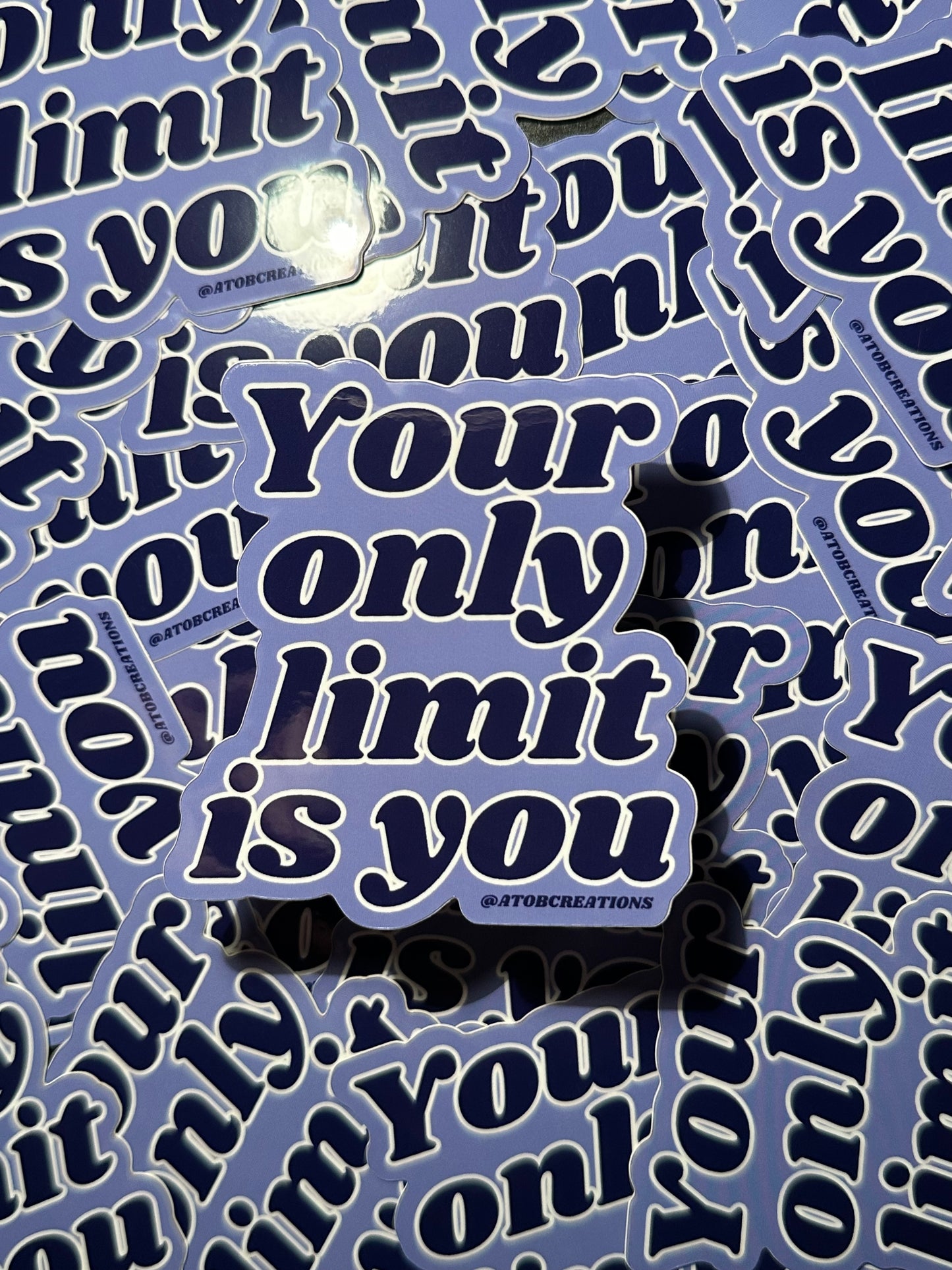 Your Only Limit Is You Sticker, Motivational Water Bottle Sticker