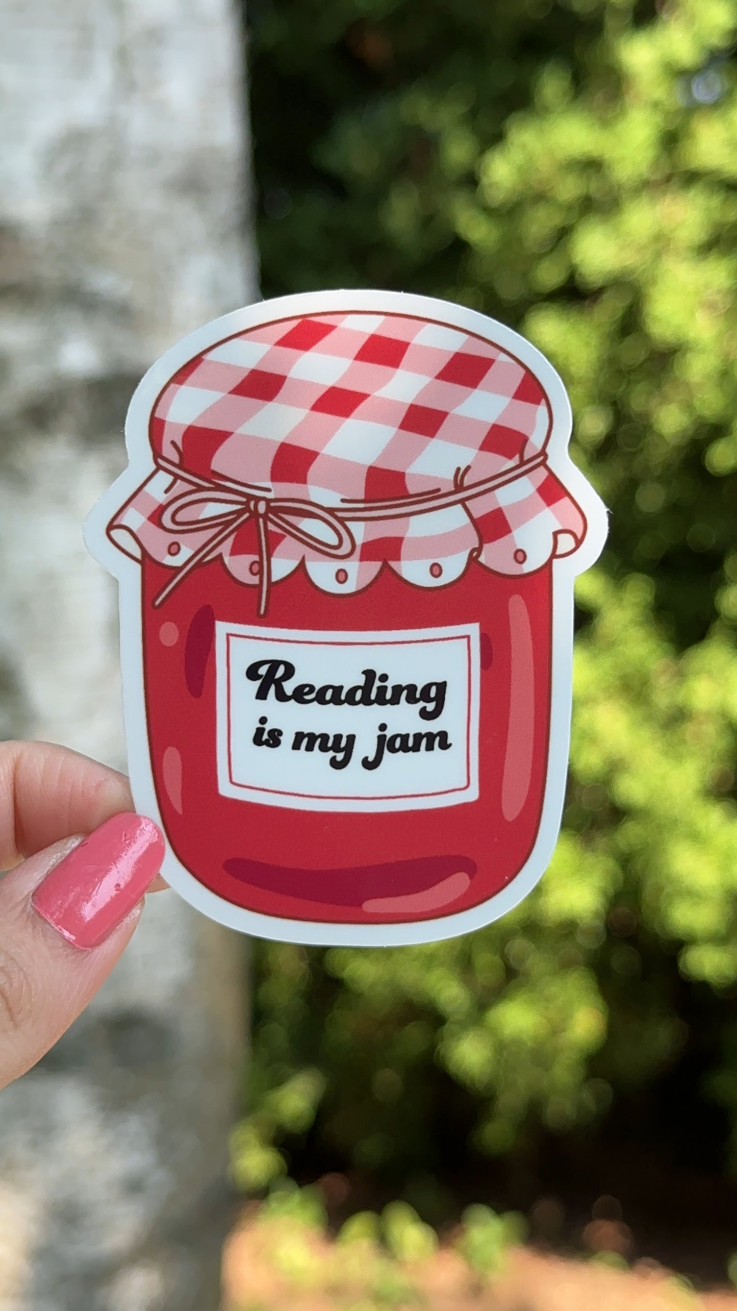 Reading Is My Jam Sticker, Bookworm Kindle Sticker