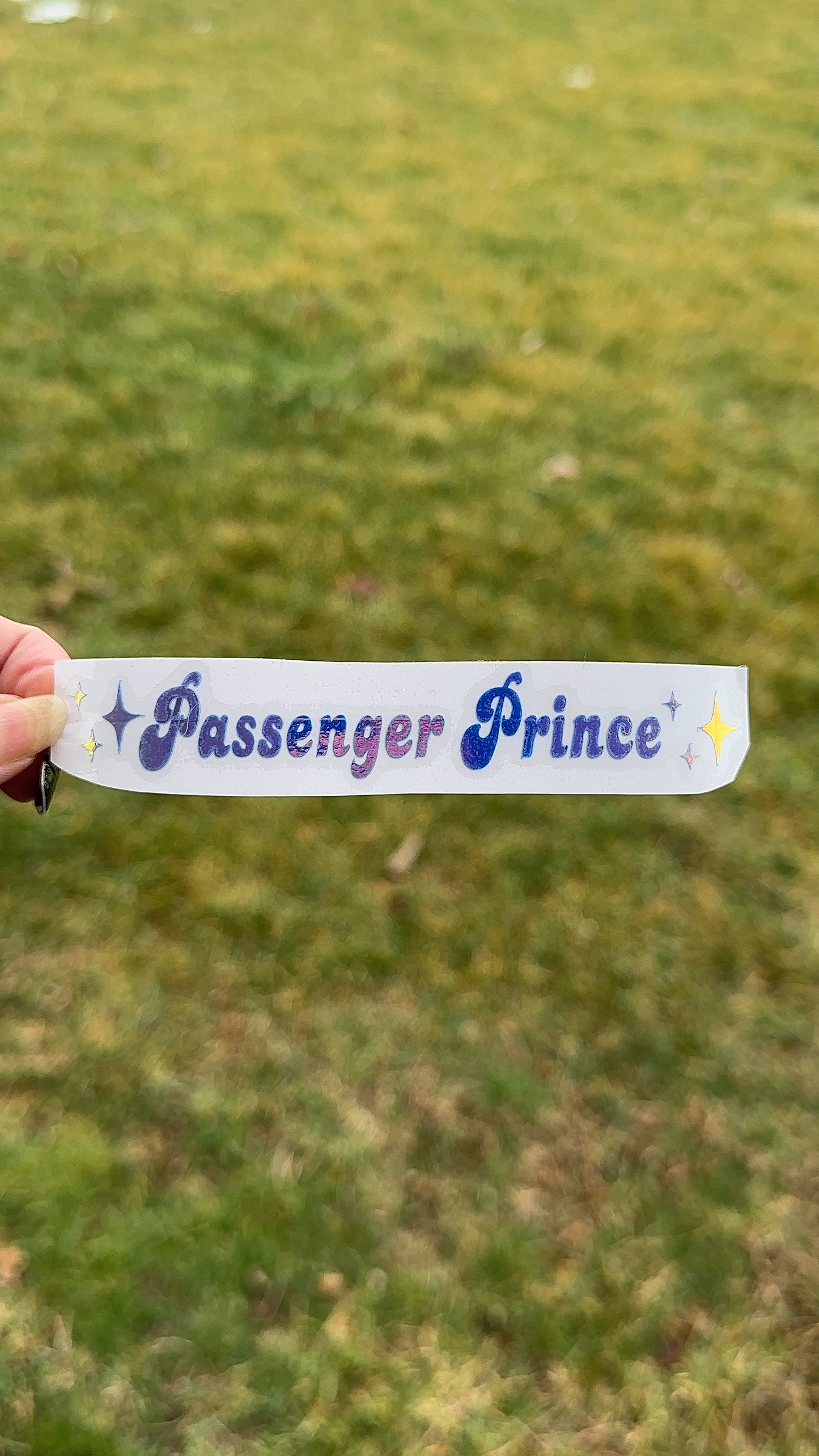 Passenger Prince Groovy Car Decal, Permanent Vinyl Mirror Sticker Decal