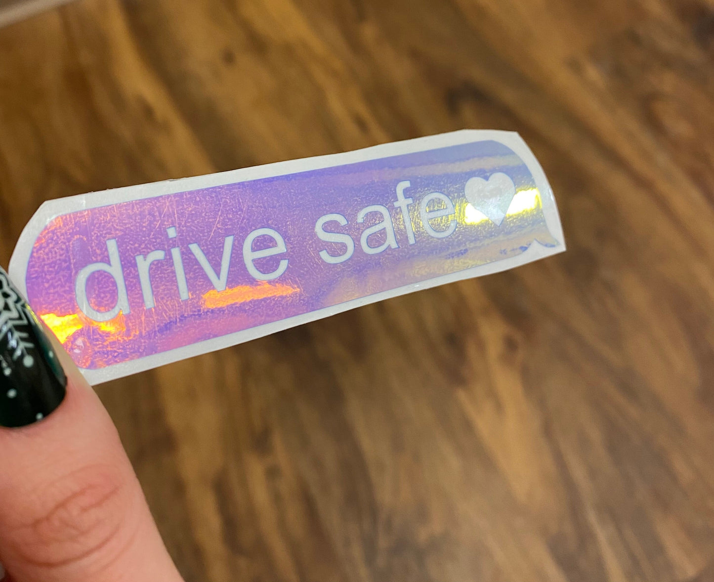 Drive Safe Message Holographic Car Decal, Vinyl Window Sticker