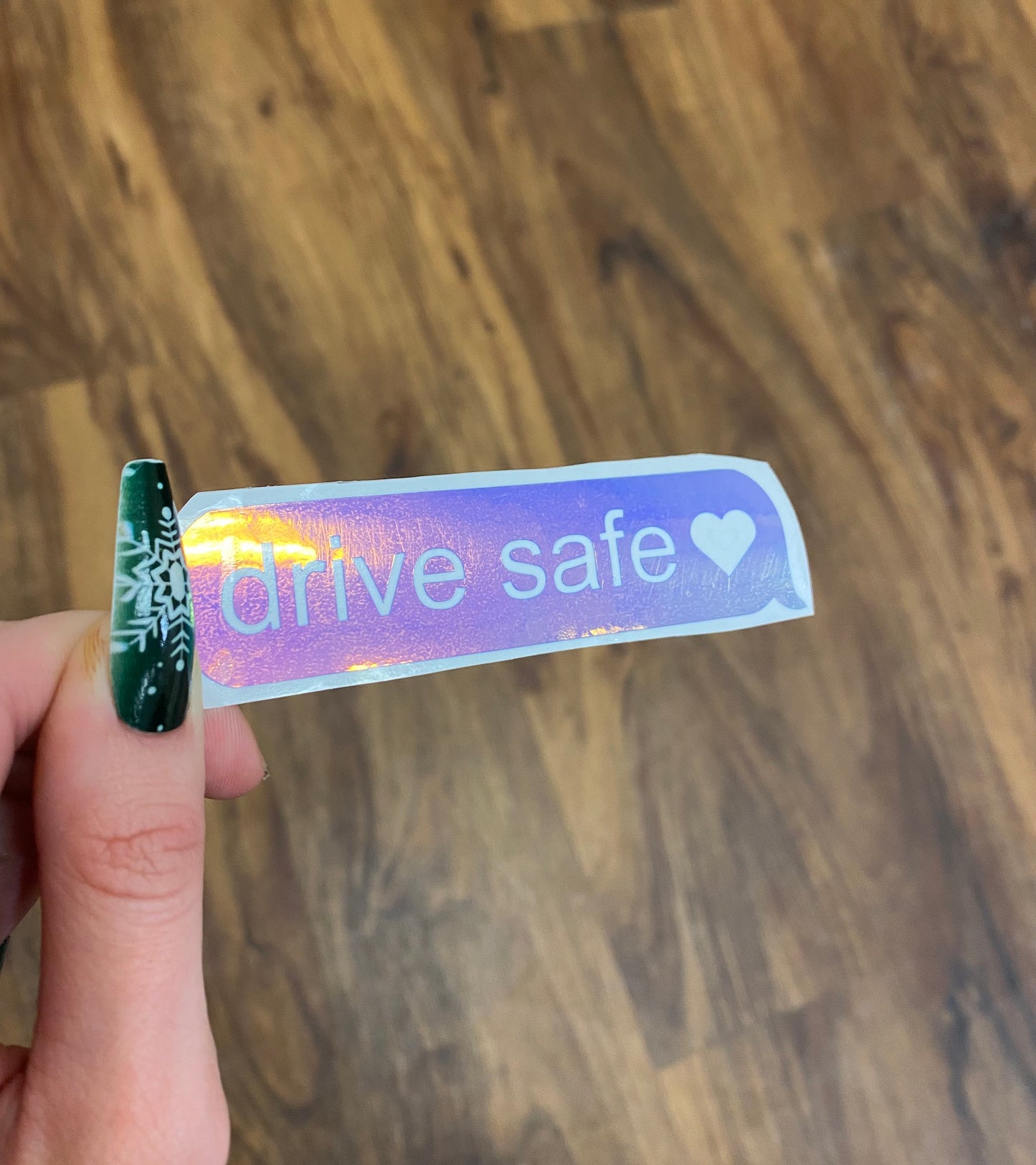 Drive Safe Message Holographic Car Decal, Vinyl Window Sticker