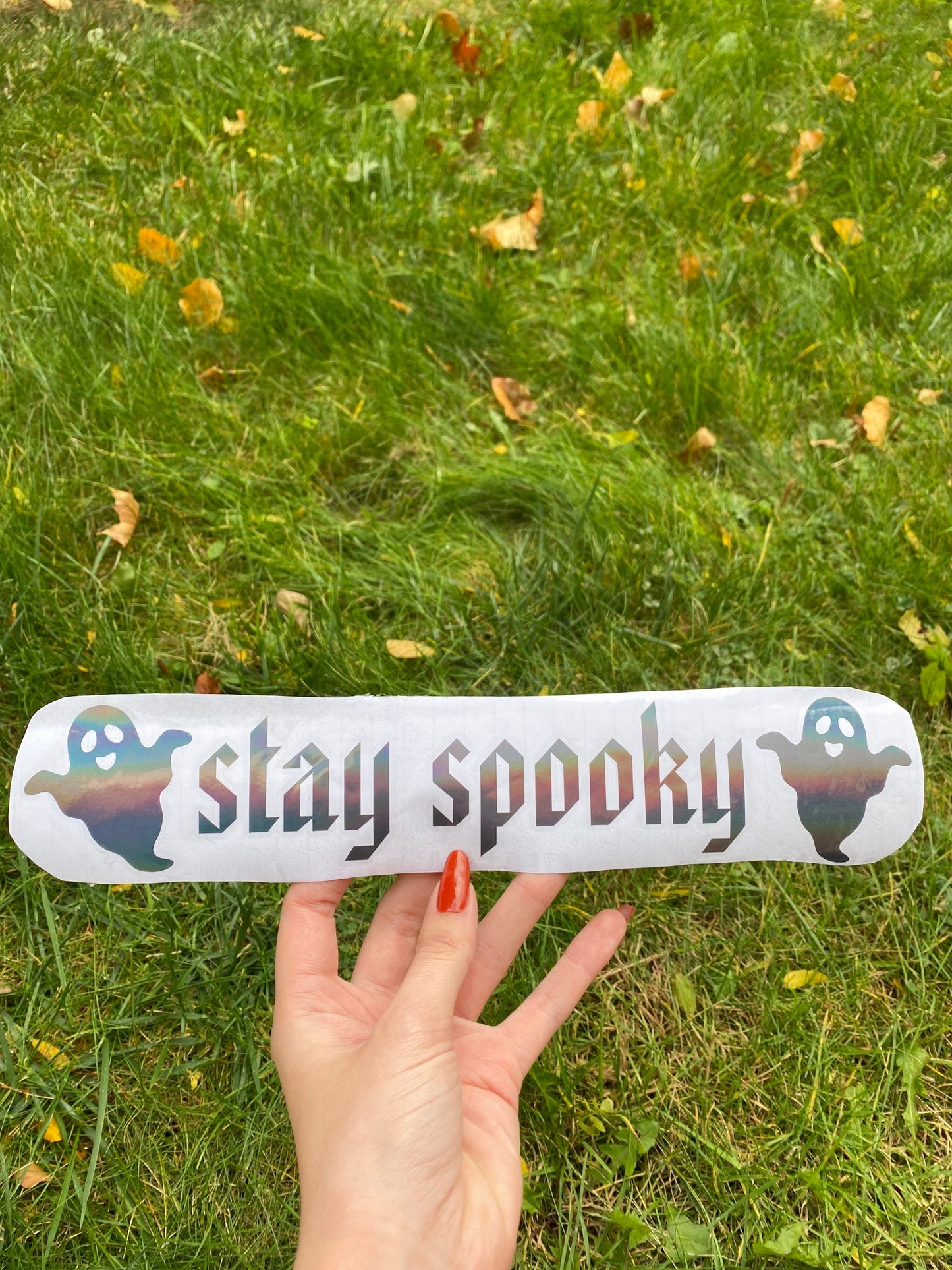 Stay Spooky Ghost Decal, Bumper Sticker, Window Decal, Laptop Decal