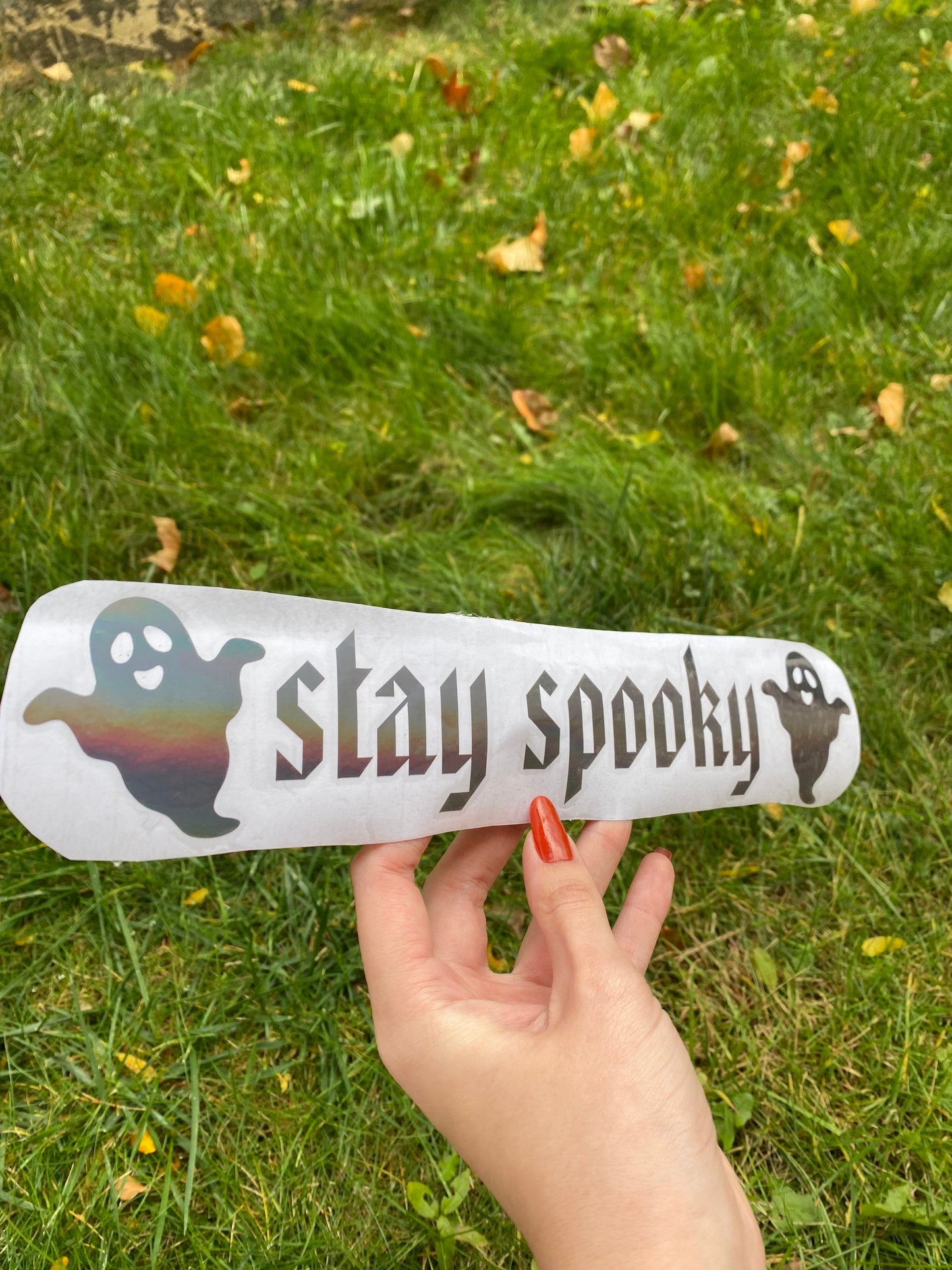 Stay Spooky Ghost Decal, Bumper Sticker, Window Decal, Laptop Decal