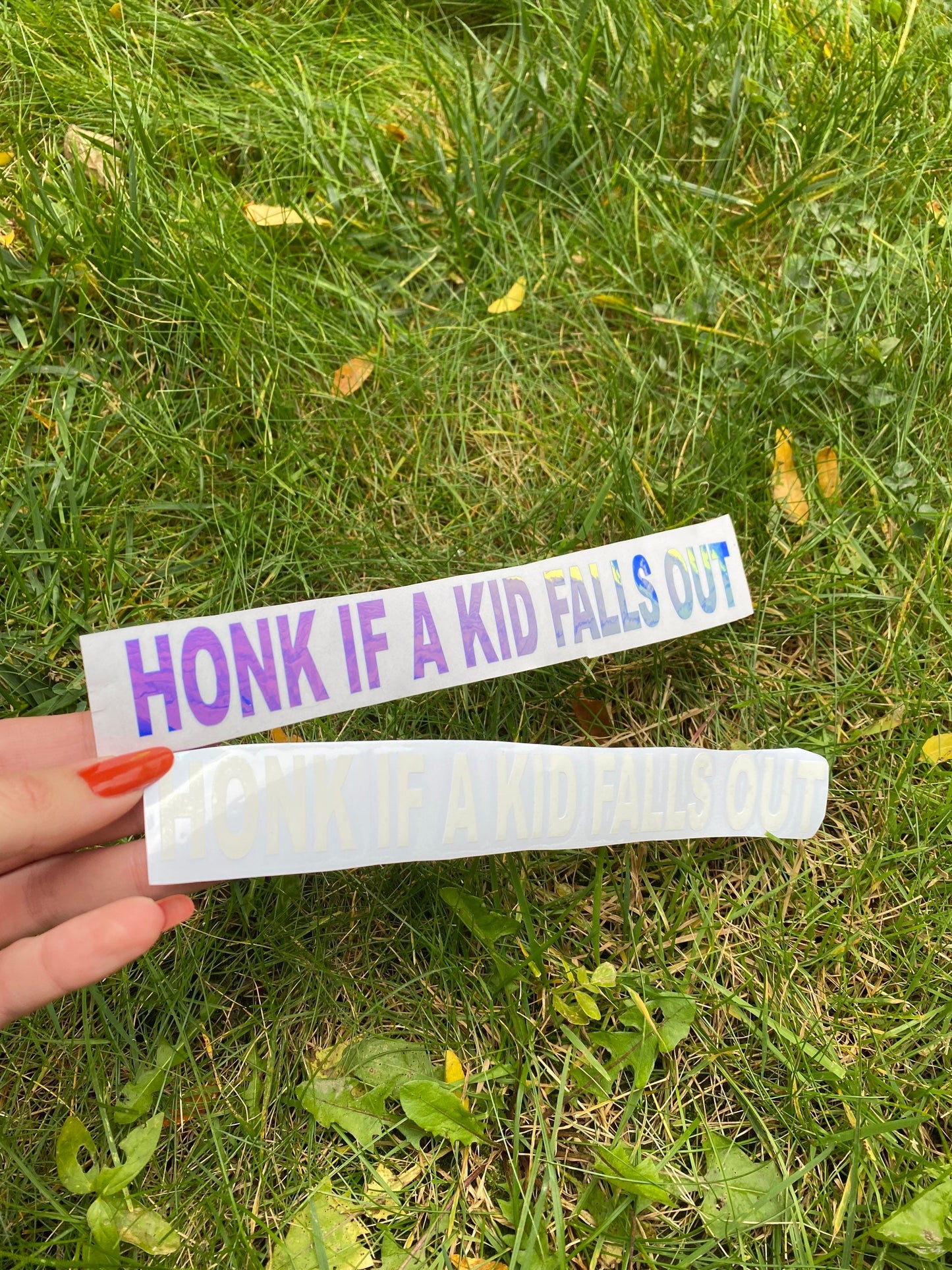 Honk If A Kid Falls Out Decal, Window Decal, Bumper Sticker Funny