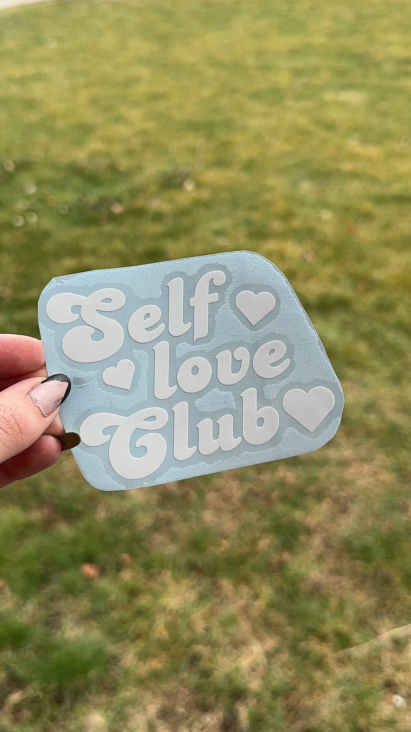 Self Love Club Car Decal, Permanent Bumper Sticker