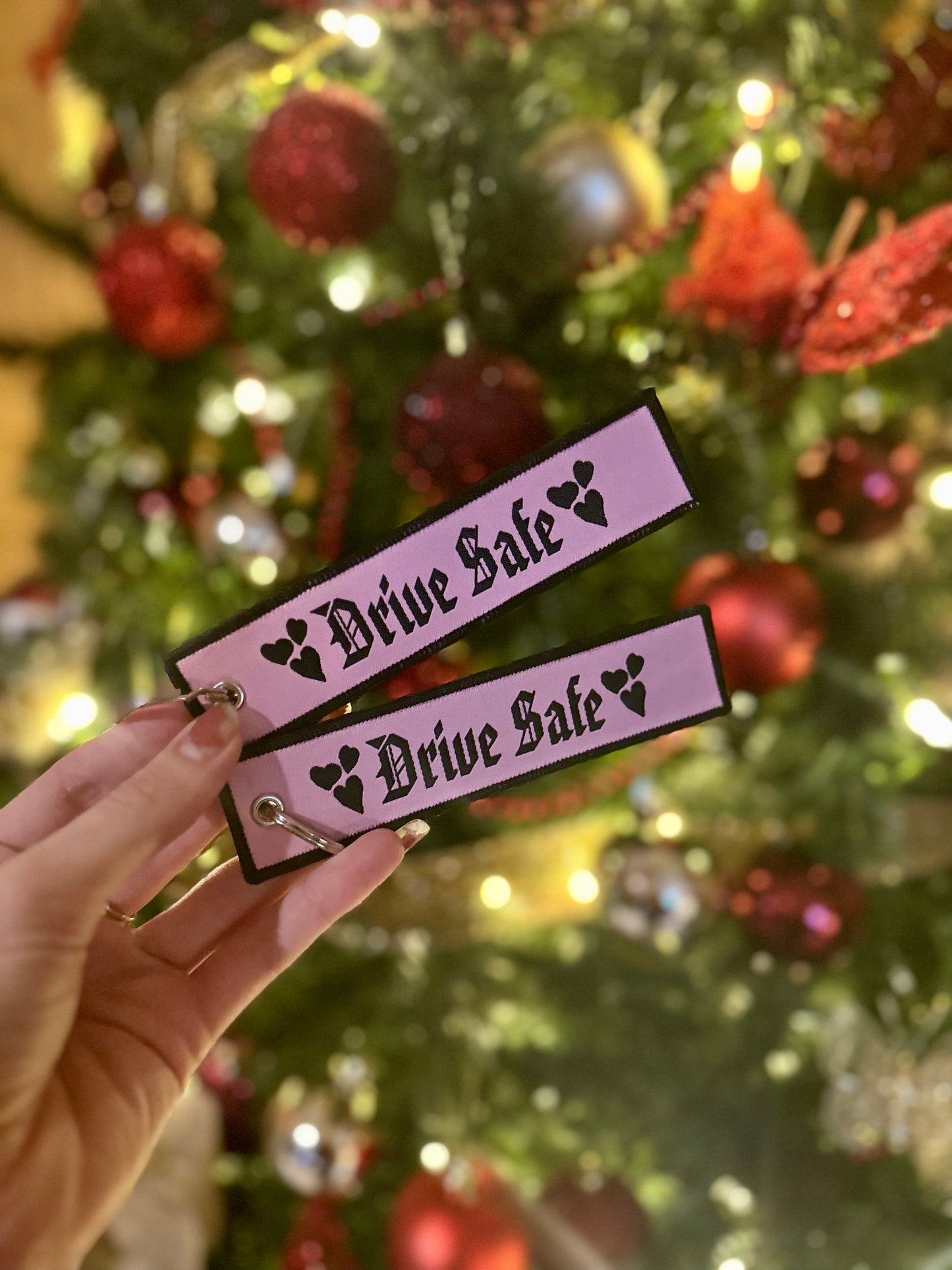 Drive Safe Embroidered Jet Tag, Double Sided Waterproof, Keychain